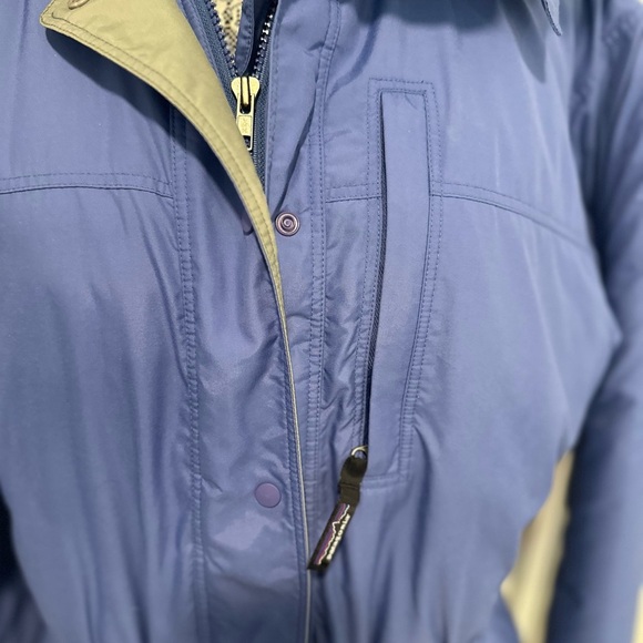 VTG 90s Women’s Sz:M Patagonia Blue Parka Jacket Hooded Puffer Insulated zip - Picture 14 of 16